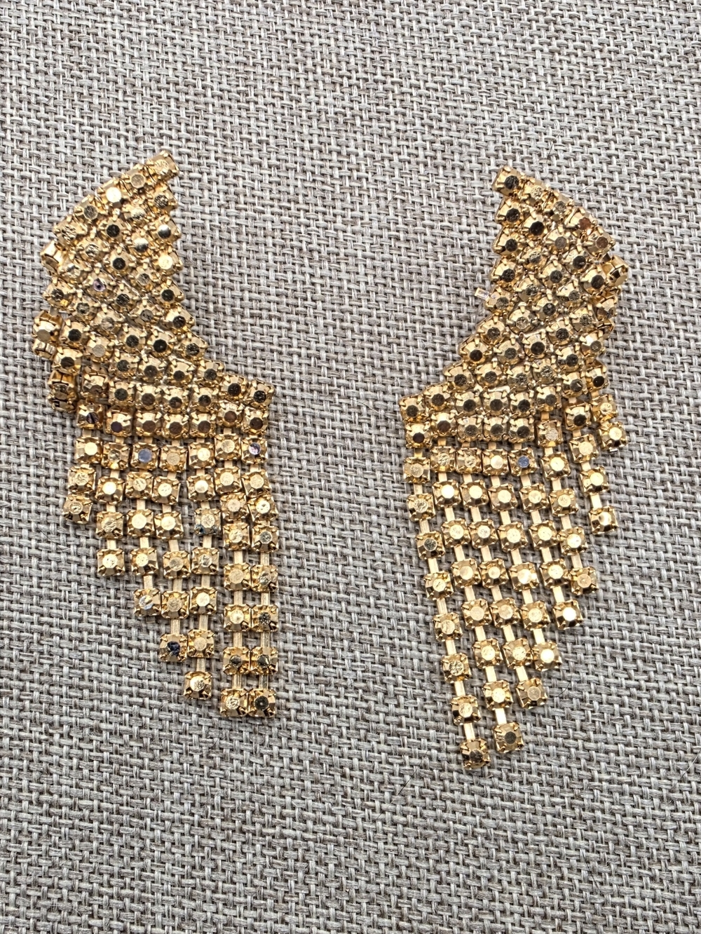 Elizabeth Cole Gold Wing Crystal Drop Earrings